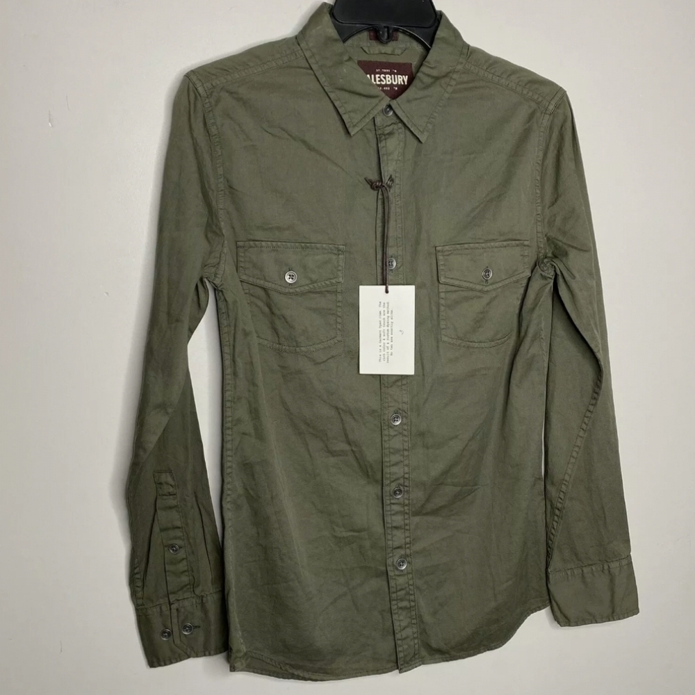 Alesbury Olive Green Button Down LS Shirt